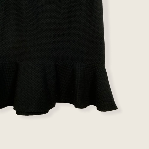 Mandy Evans Black Waffle Knit Crepe Peplum Skirt - Picture 4 of 9